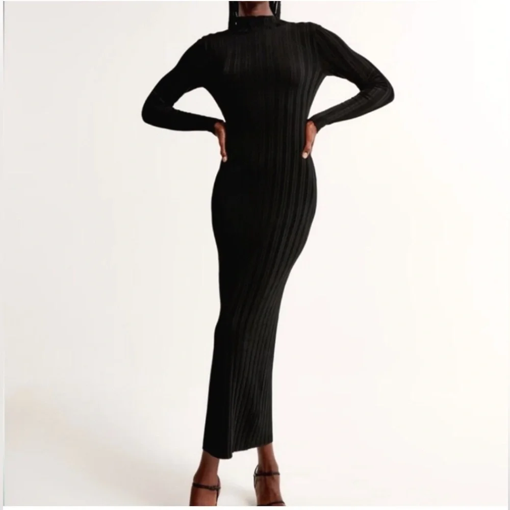 Abercrombie & Fitch Navy Tube Maxi Dress